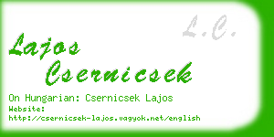 lajos csernicsek business card